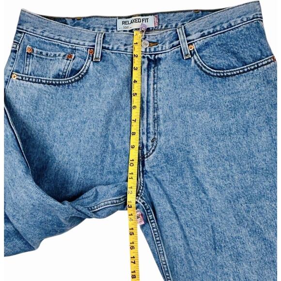 Levis Men 550 Jeans 38x26 Relaxed Fit Straight Leg Medium Wash Tagged 38x34 READ - Picture 6 of 11